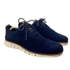 COLE HAAN OXFORDS SHOES STITCH LITE ZEROGRAND NAVY BLUE SZ 9 KNIT NORMCORE